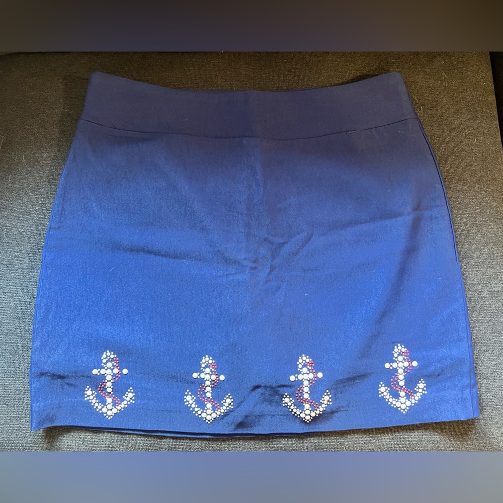 Nautical ladies skort Navy Blue Red White resort PM
